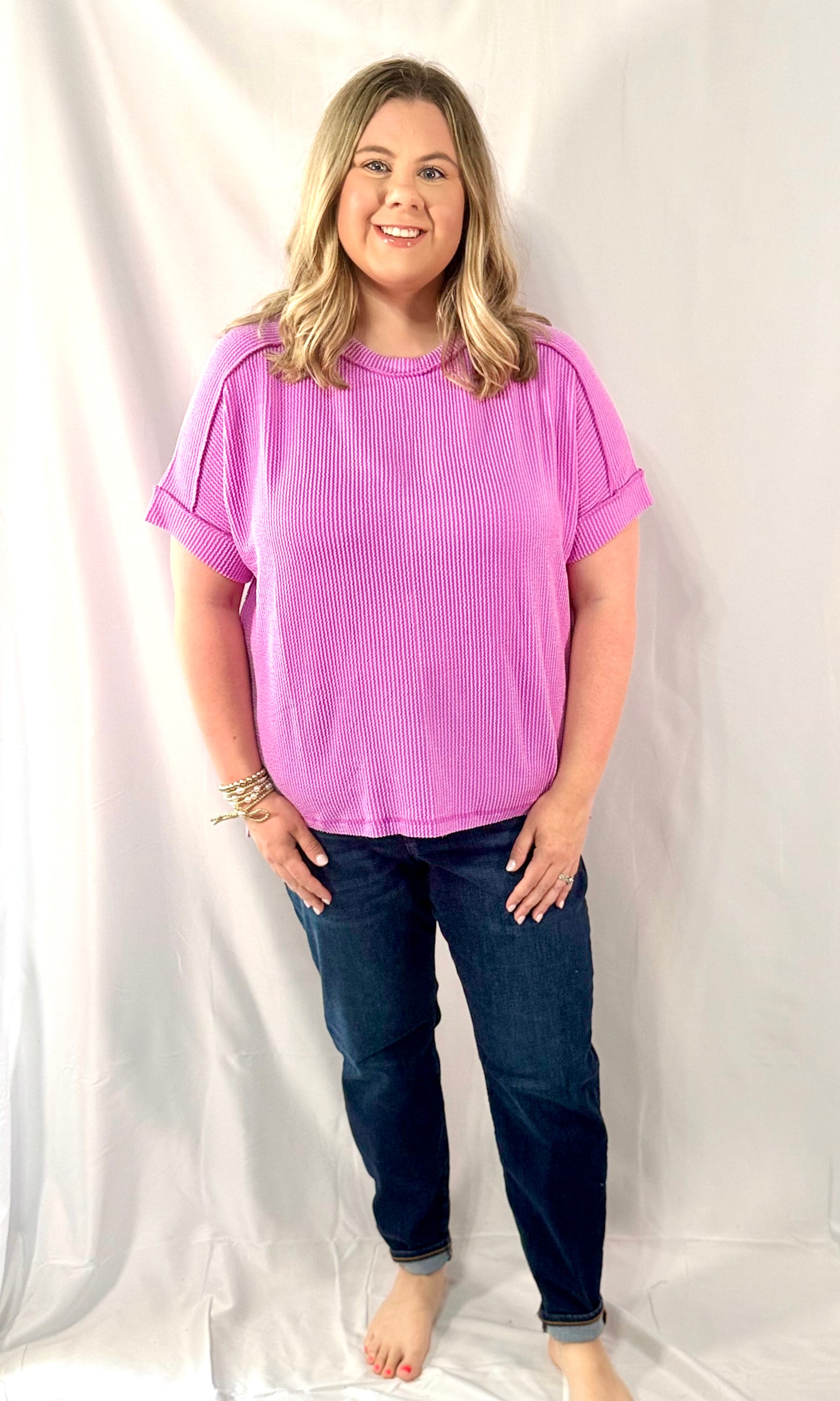 Sweet Magnolia Ribbed Top💜