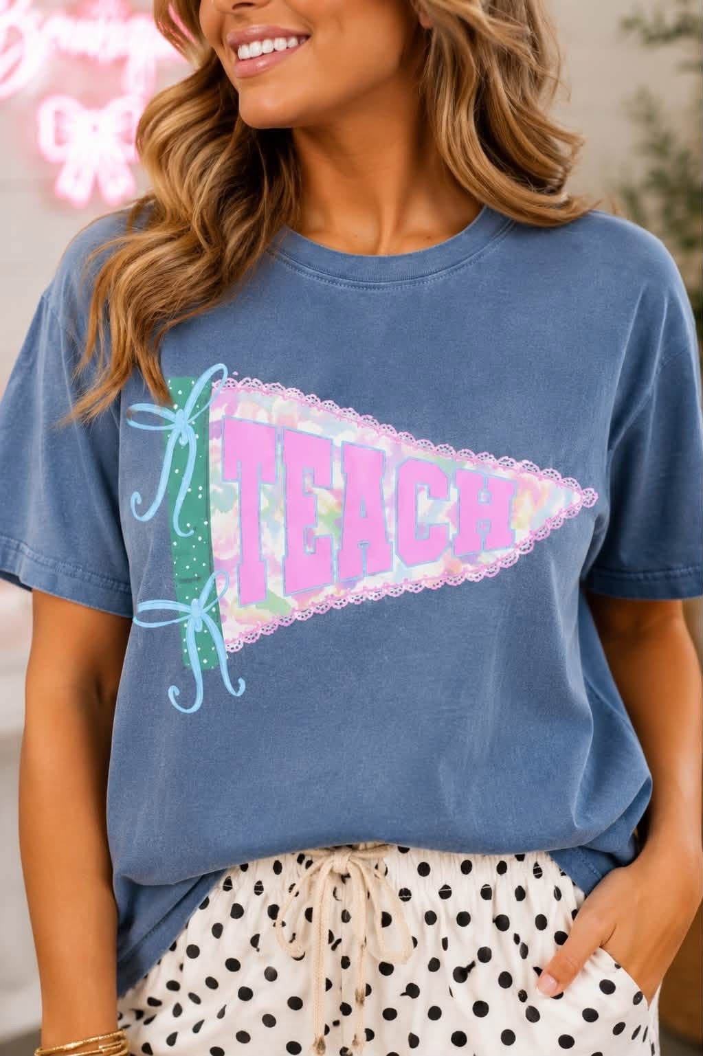 Teacher’s Pet Graphic Tee 🍎🎀