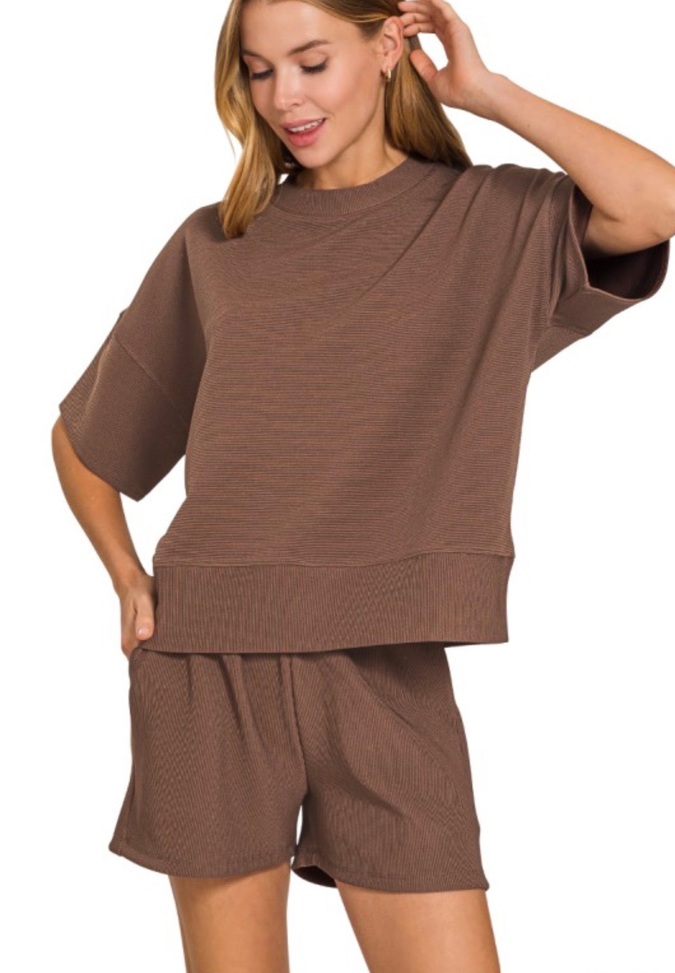 Mocha Mornings Short Set