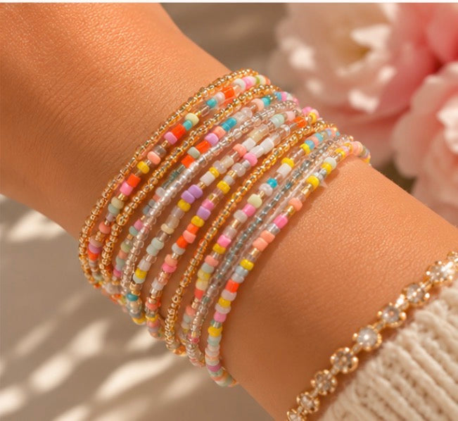 Candy Confetti Beaded Bracelet Set