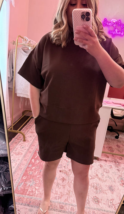 Mocha Mornings Short Set