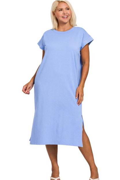 Blue Skies Midi T-Shirt Dress