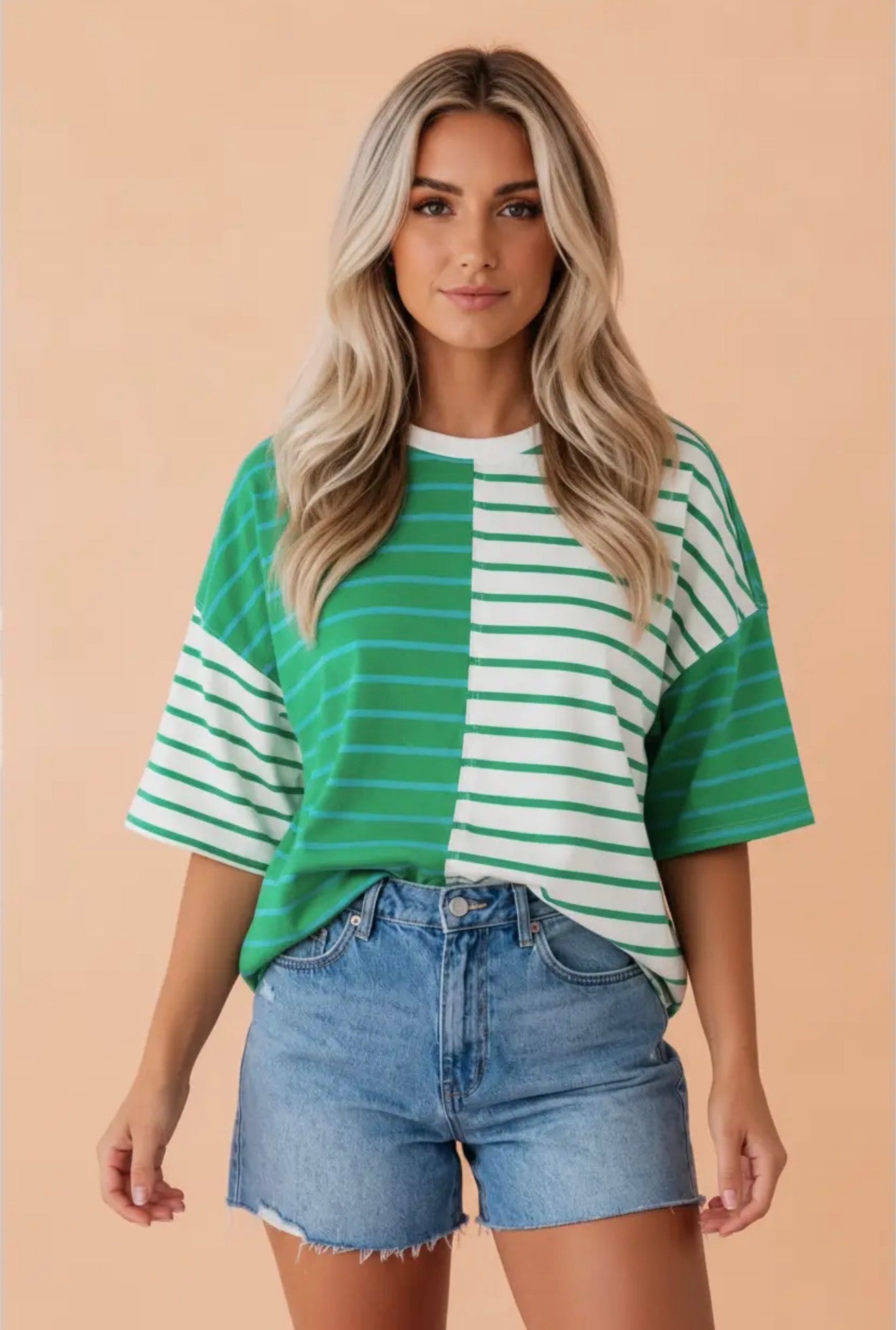 The Downtown Stripe Oversized Tee