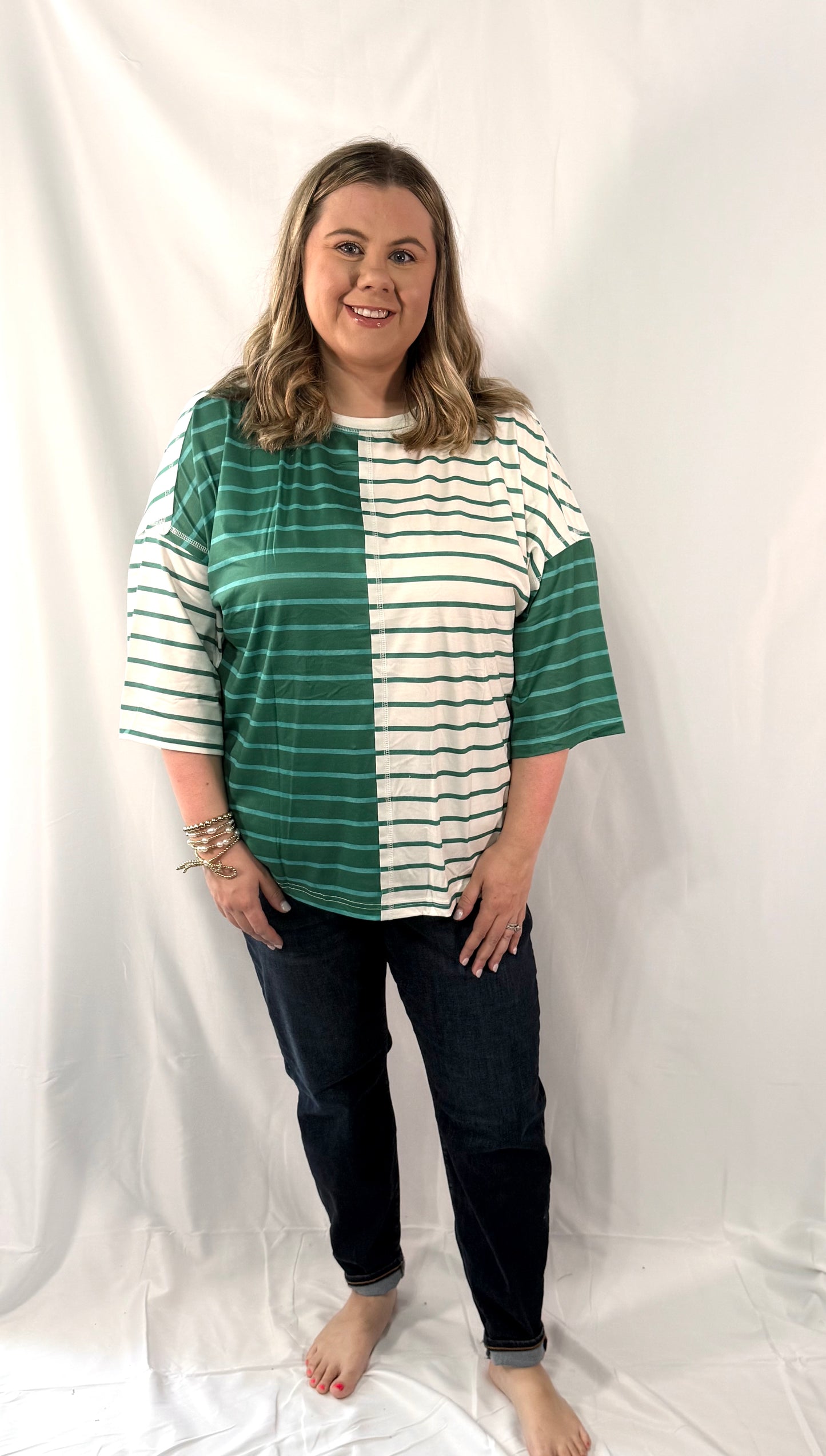 The Downtown Stripe Oversized Tee